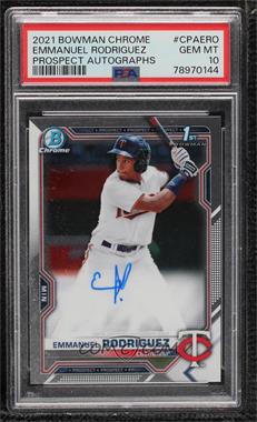 2021 Bowman Chrome - Prospect Autographs #CPA-ERO - Emmanuel Rodriguez [PSA 10 GEM MT]