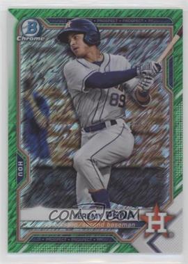 2021 Bowman Chrome - Prospects - Green Shimmer Refractor #BCP-190 - Jeremy Pena /99