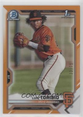 2021 Bowman Chrome - Prospects - Yellow Refractor (Misprinted Orange) #BCP-228 - Luis Toribio /75