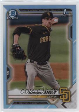 2021 Bowman Draft - Chrome - Sky Blue Refractor #BDC-141 - Jackson Wolf