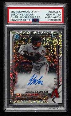 2021 Bowman Draft - Chrome Draft Pick Autographs - Sparkle Refractor #CDA-JLA - Jordan Lawlar /71 [PSA 10 GEM MT]