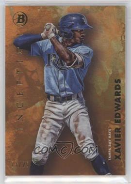 2021 Bowman Inception - [Base] - Orange Foil #11 - Xavier Edwards /25