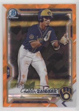 2021 Bowman Sapphire Edition - Chrome Prospects - Orange Refractor #BCP-2 - Freddy Zamora /75