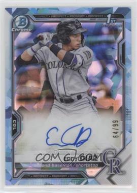 2021 Bowman Sapphire Edition - Chrome Prospects Autograph - Aqua Refractor #BSPA-ED - Eddy Diaz /99