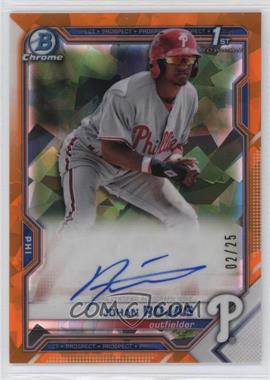 2021 Bowman Sapphire Edition - Chrome Prospects Autograph - Orange Refractor #BSPA-JR - Johan Rojas /25