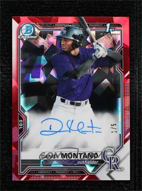 2021 Bowman Sapphire Edition - Chrome Prospects Autograph - Red Refractor #BSPA-DM - Daniel Montano /5