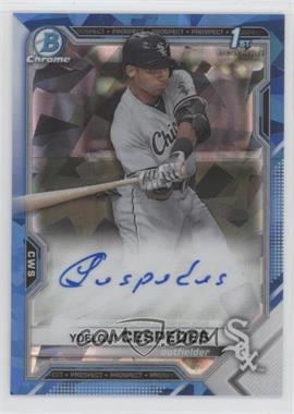 2021 Bowman Sapphire Edition - Chrome Prospects Autograph #BSPA-YC - Yoelqui Cespedes