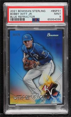 2021 Bowman Sterling - [Base] - Blue Refractor #BSP-31 - Prospects - Bobby Witt Jr. /25 [PSA 9 MINT]