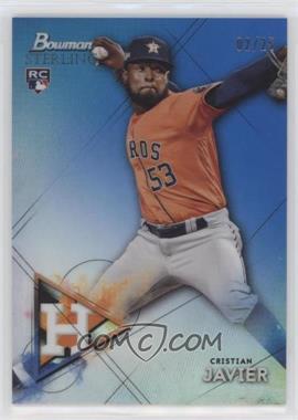 2021 Bowman Sterling - [Base] - Blue Refractor #BSR-71 - Rookies - Cristian Javier /25