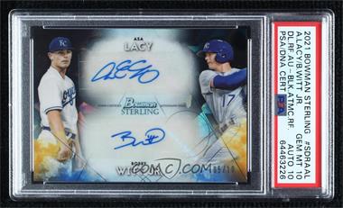 2021 Bowman Sterling - Dual Refractor Autographs - Black Atomic Refractor #SDRA-AL - Asa Lacy, Bobby Witt Jr. /10 [PSA 10 GEM MT]