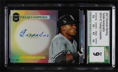 2021 Bowman Sterling - Sterling Tender Autographs #STA-YC - Yoelqui Cespedes /99 [CSG 9 Mint]