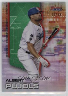 2021 Bowman's Best - [Base] - Green Refractor #87 - Albert Pujols /99