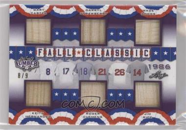 2021 Leaf Lumber - Fall Classic Relics - Purple #FC-06 - Gary Carter, Keith Hernandez, Darryl Strawberry, Roger Clemens, Wade Boggs, Jim Rice /9