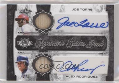 2021 Leaf Lumber - Signature Sticks 2 - Pewter #SSD-09 - Joe Torre, Alex Rodriguez /3