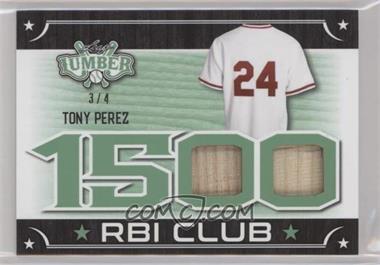 2021 Leaf Lumber - The 1500 RBI Club Relics - Emerald #RBI-33 - Tony Perez /4