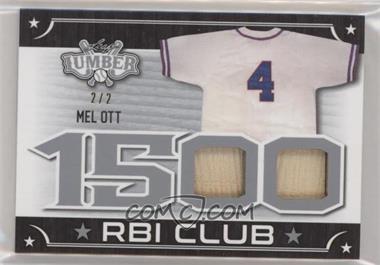 2021 Leaf Lumber - The 1500 RBI Club Relics - Silver #RBI-25 - Mel Ott /2