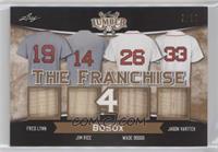 Fred Lynn, Jim Rice, Wade Boggs, Jason Varitek #/30