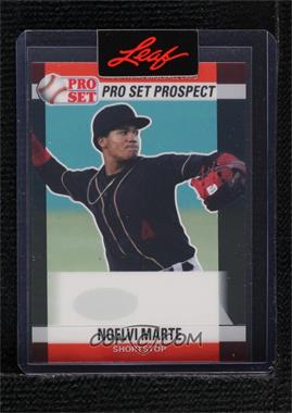 2021 Leaf Pro Set Metal - 1990 Base Autographs - Pre-Production Proof Red Clear Unsigned #PS0-NM1 - Noelvi Marte /1 [Uncirculated]