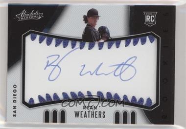 2021 Panini Absolute - [Base] - Blue #117 - Rookie Baseball Material Signatures - Ryan Weathers /50