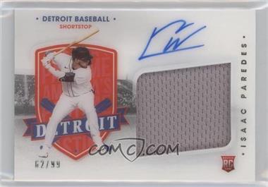 2021 Panini Chronicles - America's Pastime Material Signatures #PMS-IP - Isaac Paredes /99