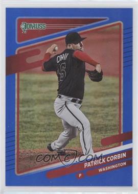 2021 Panini Donruss - [Base] - Holo Blue #160 - Patrick Corbin