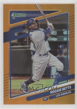 2021 Panini Donruss - [Base] - Holo Orange #177 - Mookie Betts