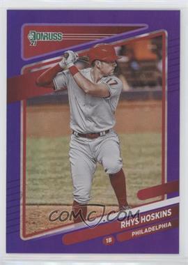 2021 Panini Donruss - [Base] - Holo Purple #112 - Rhys Hoskins