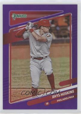 2021 Panini Donruss - [Base] - Holo Purple #112 - Rhys Hoskins