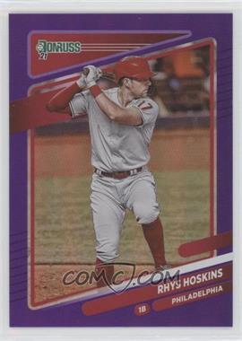 2021 Panini Donruss - [Base] - Holo Purple #112 - Rhys Hoskins