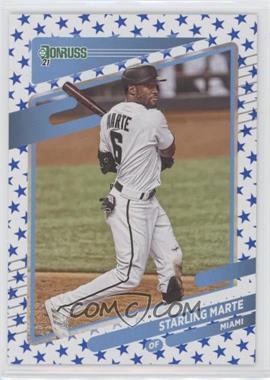 2021 Panini Donruss - [Base] - Independence Day #154.1 - Starling Marte (Space between ARI/MIA on Stat Line)