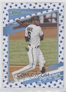 2021 Panini Donruss - [Base] - Independence Day #154.1 - Starling Marte (Space between ARI/MIA on Stat Line)