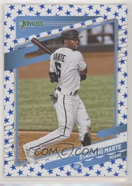 2021 Panini Donruss - [Base] - Independence Day #154.1 - Starling Marte (Space between ARI/MIA on Stat Line)