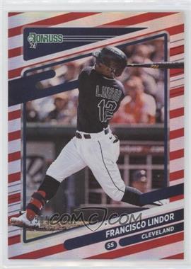 2021 Panini Donruss - [Base] - Red #139.1 - Francisco Lindor (Batting) /2021