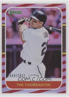 2021 Panini Donruss - [Base] - Red #216.2 - Retro 1987 Variation - Jim Thome (The Thomenator) /2021