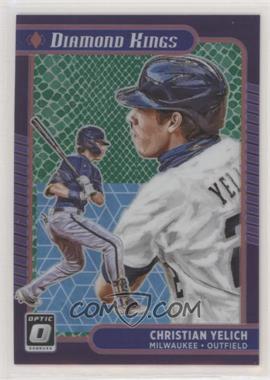 2021 Panini Donruss Optic - [Base] - Green Dragon Prizm #24 - Diamond Kings - Christian Yelich /88