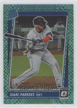 2021 Panini Donruss Optic - [Base] - Green Dragon Prizm #77 - Rated Rookie - Isaac Paredes /88