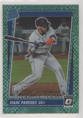 2021 Panini Donruss Optic - [Base] - Green Dragon Prizm #77 - Rated Rookie - Isaac Paredes /88