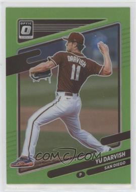 2021 Panini Donruss Optic - [Base] - Lime Green Prizm #114 - Yu Darvish