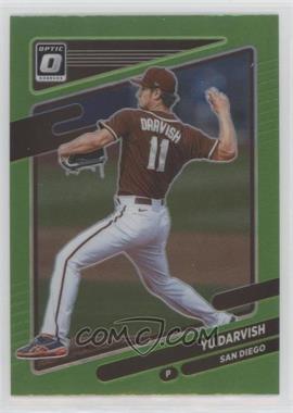 2021 Panini Donruss Optic - [Base] - Lime Green Prizm #114 - Yu Darvish