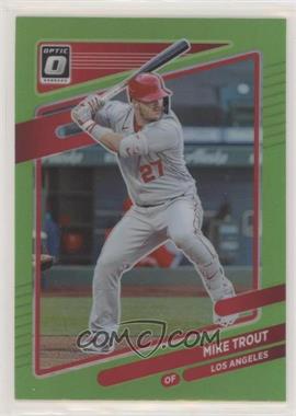 2021 Panini Donruss Optic - [Base] - Lime Green Prizm #174 - Mike Trout