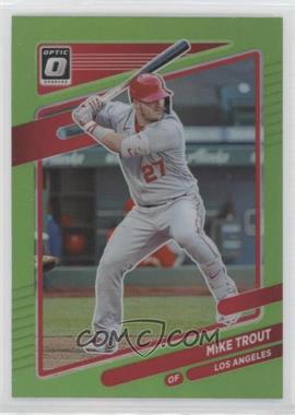 2021 Panini Donruss Optic - [Base] - Lime Green Prizm #174 - Mike Trout