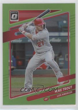 2021 Panini Donruss Optic - [Base] - Lime Green Prizm #174 - Mike Trout