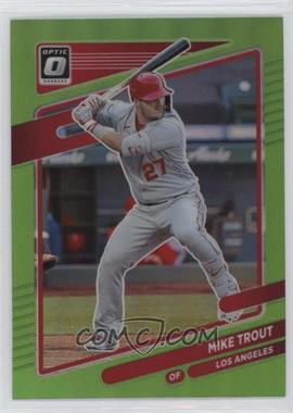 2021 Panini Donruss Optic - [Base] - Lime Green Prizm #174 - Mike Trout