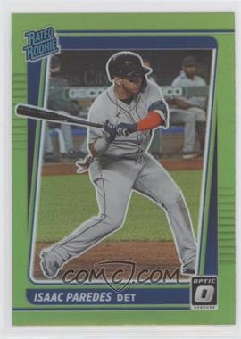 2021 Panini Donruss Optic - [Base] - Lime Green Prizm #77 - Rated Rookie - Isaac Paredes [Good to VG‑EX]