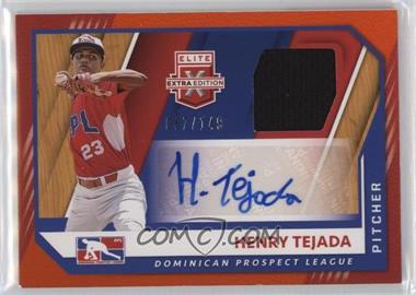 2021 Panini Elite Extra Edition - Dominican Prospect League Material Signatures - Orange #DPLMS-HT - Henry Tejada /149