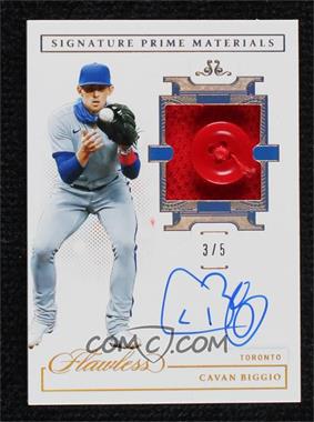 2021 Panini Flawless - Signature Prime Materials - Gold #SPM-CB - Cavan Biggio /5