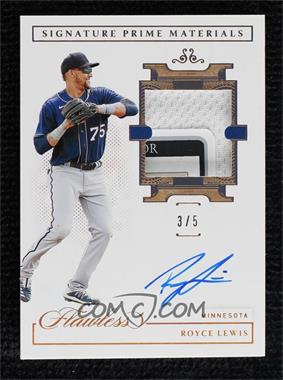 2021 Panini Flawless - Signature Prime Materials - Gold #SPM-RL - Royce Lewis /5