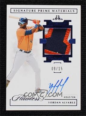 2021 Panini Flawless - Signature Prime Materials - Sapphire #SPM-YA - Yordan Alvarez /15