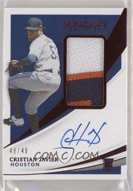2021 Panini Immaculate Collection - [Base] #131 - Rookie Patch Autographs - Cristian Javier /99 [EX to NM]