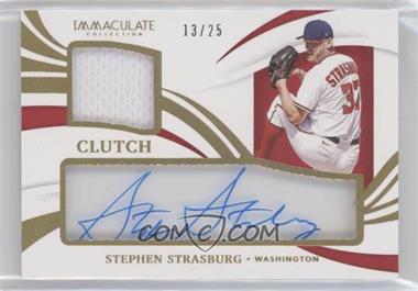 2021 Panini Immaculate Collection - Clearly Clutch Materials - Gold #CCM-SS - Stephen Strasburg /25
